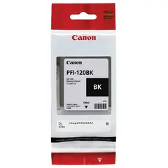 Картридж струйный CANON (PFI-120BK) для imagePROGRAF TM-200/205/300/305, черный, 130 мл, оригинальный, 2885C001, фото 1
