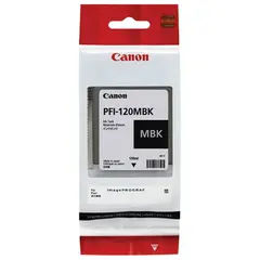 Картридж струйный CANON (PFI-120MBK) для imagePROGRAF TM-200/205/300/305, матовый черный, 130 мл, оригинальный, 2884C001, фото 1