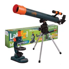 Набор LEVENHUK LabZZ MT2: микроскоп: 75-900 кратный, монокулярный + телескоп: рефрактор, 2 окуляра, 69299, фото 1