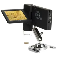 Микроскоп цифровой LEVENHUK DTX 500 Mobi, 20-500 кратный, 3&quot; ЖК-монитор, камера 5 Мп, microSD, портативный, 61023, фото 1