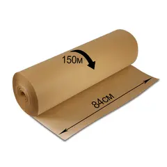 Крафт-бумага в рулоне, 840 мм х 150 м, плотность 78 г/м2, BRAUBERG, 440147, фото 1