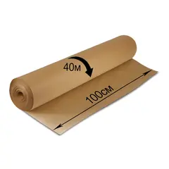Крафт-бумага в рулоне, 1000 мм х 40 м, плотность 78 г/м2, BRAUBERG, 440148, фото 1