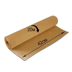 Крафт-бумага в рулоне, 420 мм х 20 м, плотность 78 г/м2, BRAUBERG, 440144, фото 1