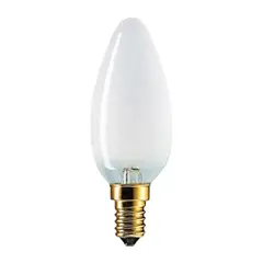 Лампа накаливания PHILIPS B35 FR E14, 60 Вт, свечеобразная, матовая, колба d = 35 мм, цоколь E14, 011763, фото 1