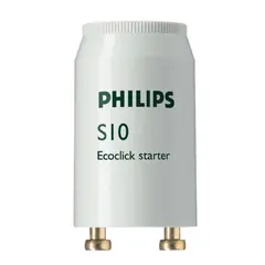 Стартеры для люминесцентных ламп PHILIPS S10, КОМПЛЕКТ 25 штук, 4-65 W 220-240 V (одноламповая схема подключения), фото 1