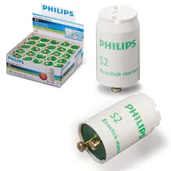 Стартеры для люминесцентных ламп PHILIPS S2, комплект 25 шт., 4-22 W, 220-240 V (двухламповая.схема подключения), фото 1