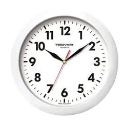 Часы настенные TROYKA 11110118, круг, белые, белая рамка, 29х29х3,5 см, фото 1
