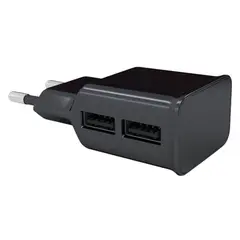 Зарядное устройство сетевое (220 В) RED LINE NT-2A, 2 порта USB, выходной ток 2,1 А, черное, УТ000009404, фото 1