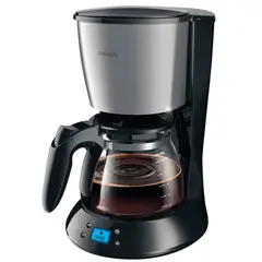 Кофеварка капельная PHILIPS HD7459/20, 1,2 л, 1000 Вт, подогрев, таймер, дисплей, черная, фото 1