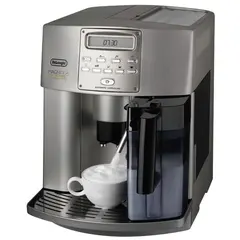 Кофемашина DELONGHI ESAM3500, 1350 Вт, объем 1,8 л, емкость для зерен 180 г, автокапучинатор, серебристая, фото 1