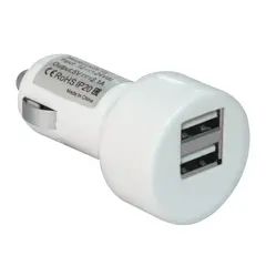 Зарядное устройство автомобильное DEFENDER UCA-15, 2 порта USB, выходной ток 2A/1А, белое, блистер, 83562, фото 1
