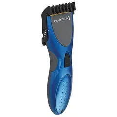 Машинка для стрижки волос REMINGTON HC335, 2 насадки, расческа, ножницы, аккумулятор+сеть, синяя, фото 1
