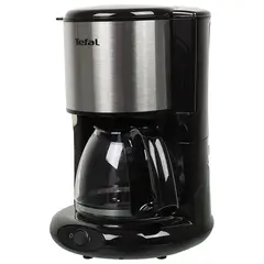 Кофеварка капельная TEFAL CM361838, 1000 Вт, объем 1,25 л, пластик, серебристая/черная, фото 1