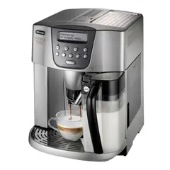 Кофемашина DELONGHI ESAM4500, 1350 Вт, объем 1,8 л, емкость для зерен 200 г, автокапучинатор, серебристая, фото 1