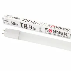 Лампа светодиодная SONNEN, 9Вт, G13, трубка, 60 см, нейтральный/белый, LED T8-9W-4000, фото 1