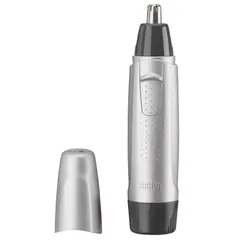 Триммер для носа и ушей BRAUN EN10, беспроводной, водонепроницаемый, серебристый, фото 1
