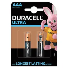 Батарейки DURACELL Ultra Power, AAA (LR03, 24А), алкалиновые, КОМПЛЕКТ 2 шт., в блистере, фото 1