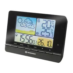 Метеостанция BRESSER MeteoTrend Colour, термодатчик, гигрометр, часы, будильник, черный, 71135, фото 1