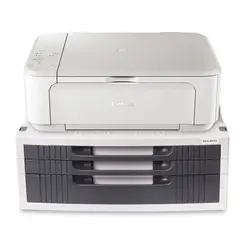 Подставка для принтера или монитора BRAUBERG, с 1 полкой и 3 ящиками, 380х275х150 мм, 510190, фото 1