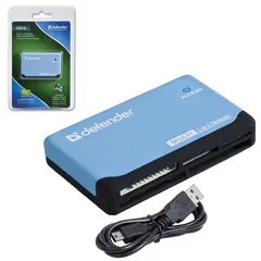 Картридер DEFENDER ULTRA, USB 2.0, порты SD, MMC, TF, M2, CF, XD, MS, 83500, фото 1