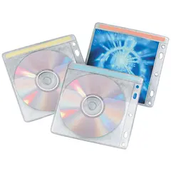 Конверты для CD/DVD BRAUBERG, комплект 40 шт., на 2 CD/DVD, износоустойчивая основа, европодвес, 510196, фото 1