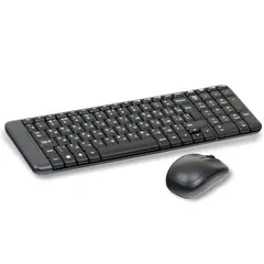 Набор беспроводной LOGITECH Wireless Desktop MK220, клавиатура, мышь 2 кнопки + 1 колесо-кнопка, черный, 920-003169, фото 1