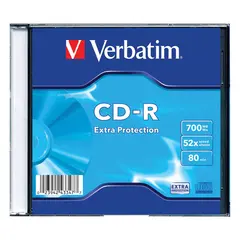 Диск CD-R VERBATIM DL, 700 Mb, 52х, Slim Case, фото 1