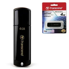 Флэш-диск 4 GB, TRANSCEND Jet Flash 350, USB 2.0, черный, TS4GJF350, фото 1