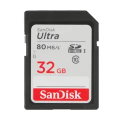 Карта памяти SDHC, 32 GB, SANDISK Ultra, UHS-I U1, 80 Мб/сек. (class 10), DUNC-032G-GN6IN, фото 1