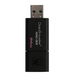 Флэш-диск 64 GB, KINGSTON DataTraveler 100 G3, USB 3.0, черный, DT100G3/64GB, фото 1