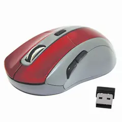Мышь беспроводная DEFENDER ACCURA MM-965, USB, 5 кнопок + 1 колесо-кнопка, оптическая, красно-серая, 52966, фото 1