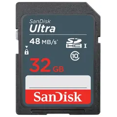 Карта памяти SDHC, 32 GB, SANDISK Ultra, UHS-I U1, 48 Мб/сек. (class 10), DUNB-032G-GN3IN, фото 1