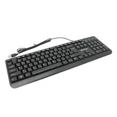 Клавиатура проводная DEFENDER OfficeMate HM-710 RU, USB, 104 клавиши + 12 дополнительных клавиш, мультимедийная, черная, 45710, фото 1