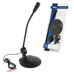 Микрофон настольный SVEN MK-200, кабель 1,8 м, 60 дБ, черный, SV-0430200, фото 1