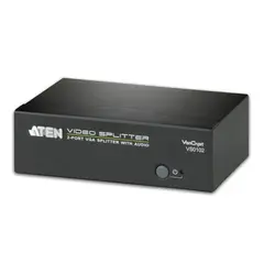 Разветвитель SVGA ATEN, 2-портовый, для передачи аналогового аудио/видео, до 1920х1440 пикселей, VS0102, фото 1