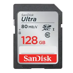 Карта памяти SDXC, 128 GB, SANDISK Ultra, UHS-I U1, 80 Мб/сек. (class 10), DUNC-128G-GN6IN, фото 1