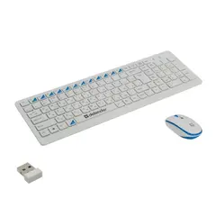 Набор беспроводной DEFENDER Skyline 895, клавиатура, мышь 3 кнопки + 1 колесо-кнопка, белый, 45895, фото 1