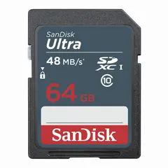 Карта памяти SDXC, 64 GB, SANDISK Ultra, UHS-I U1, 48 Мб/сек. (class 10), DUNB-064G-GN3IN, фото 1