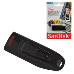 Флэш-диск 16 GB, SANDISK Ultra, USB 3.0, черный, SDCZ48-016G-U46, фото 1