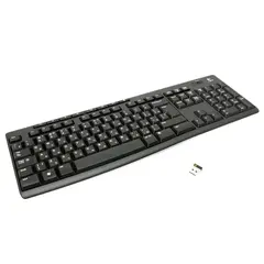 Клавиатура беспроводная LOGITECH K270, 104 клавиши + 8 дополнительных клавиш, мультимедийная, черная, 920-003757, фото 1