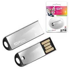 Флэш-диск 8 GB, SILICON POWER Touch 830, USB 2.0, металлический корпус, серебристый, SP08GBUF2830V1S, фото 1