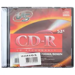 Диск CD-R VS, 700 Mb, 52x, Slim Case, VSCDRSL01, фото 1