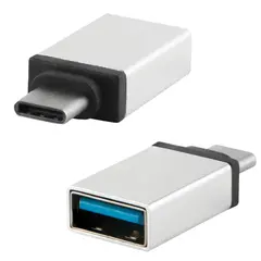 Переходник USB-TypeC RED LINE, F-M, для подключения портативных устройств, OTG, серый, УТ000012622, фото 1
