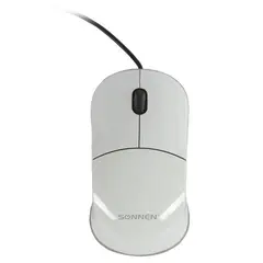 Мышь проводная SONNEN М-2241W, USB, 1000 dpi, 2 кнопки + 1 колесо-кнопка, оптическая, белая, 512634, фото 1