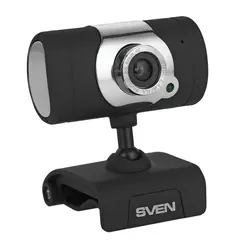 Веб-камера SVEN IC-525, 1,3 Мп, микрофон, USB 2.0, регулируемое крепление, черная, SV, SV-0602IC525, фото 1