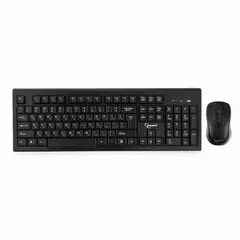 Набор беспроводной GEMBIRD KBS-8002, клавиатура, мышь 2 кнопки + 1 колесо-кнопка, черный, фото 1