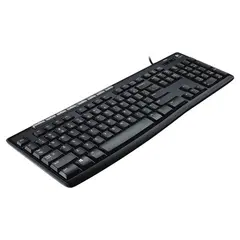 Клавиатура проводная LOGITECH K200, 112 клавиш + 8 дополнительных клавиш, USB, чёрная, 920-008814, фото 1