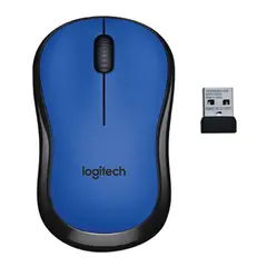 Мышь беспроводная LOGITECH M220, 2 кнопки + 1 колесо-кнопка, оптическая, сине-чёрная, 910-004879, фото 1