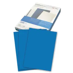 Обложки картонные для переплета А4, КОМПЛЕКТ 100 шт., тиснение под кожу, синие, GBC &quot;LeatherGrain&quot;, 040020/4401981, фото 1