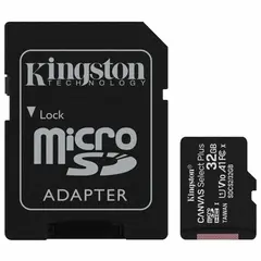 Карта памяти microSDHC 32 GB KINGSTON Canvas Select Plus, UHS-I U1, 100 Мб/с (class 10), адаптер, SDCS2/32GB, фото 1